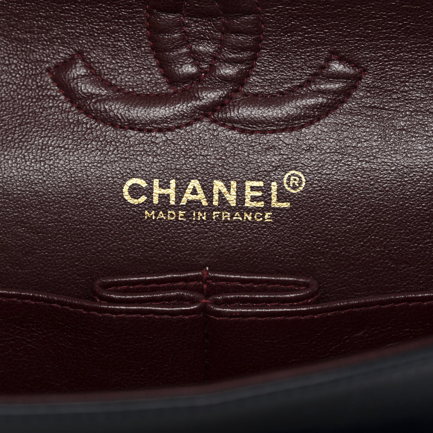 Lambskin Quilted Small Double Flap Navy