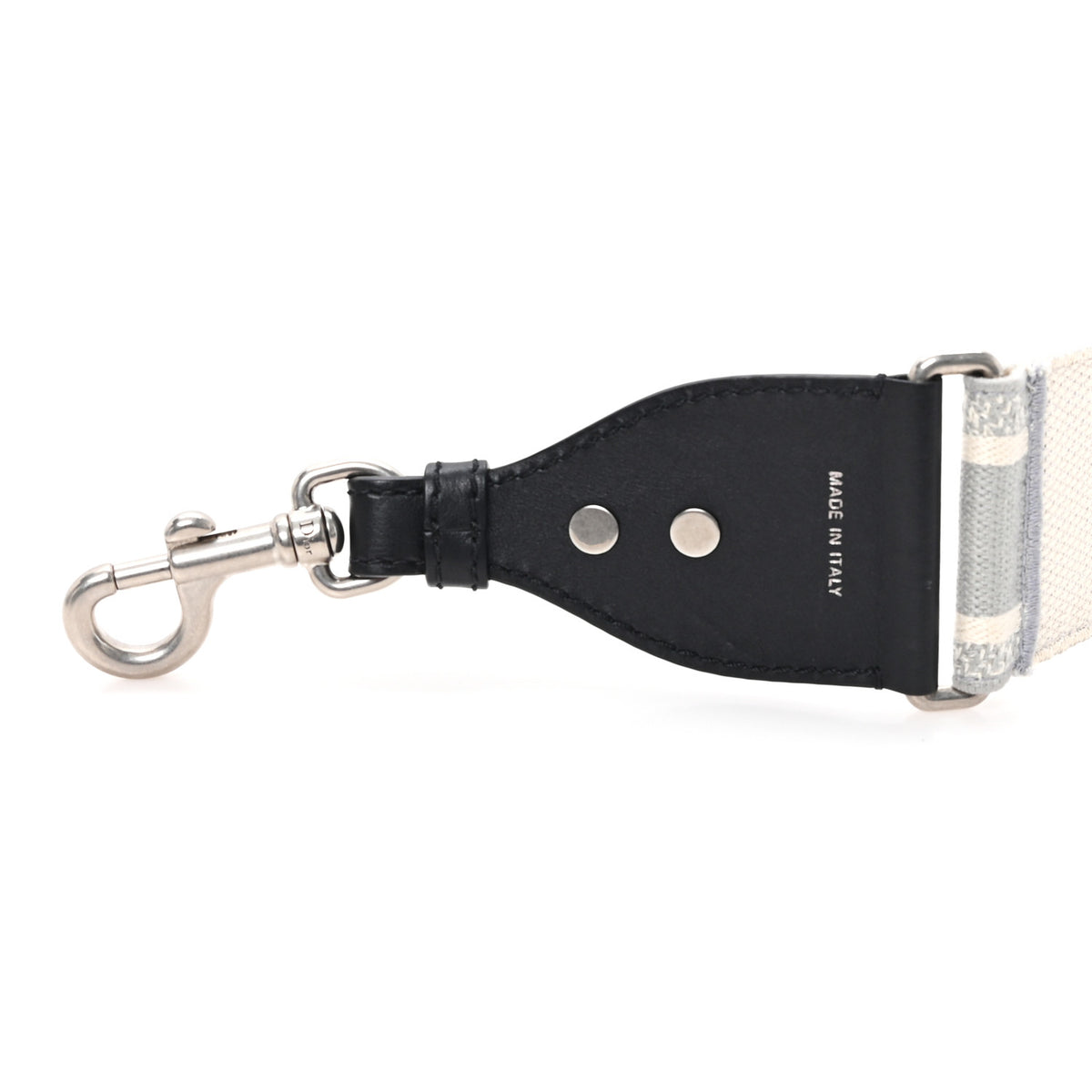 Canvas Embroidered Shoulder Strap Grey