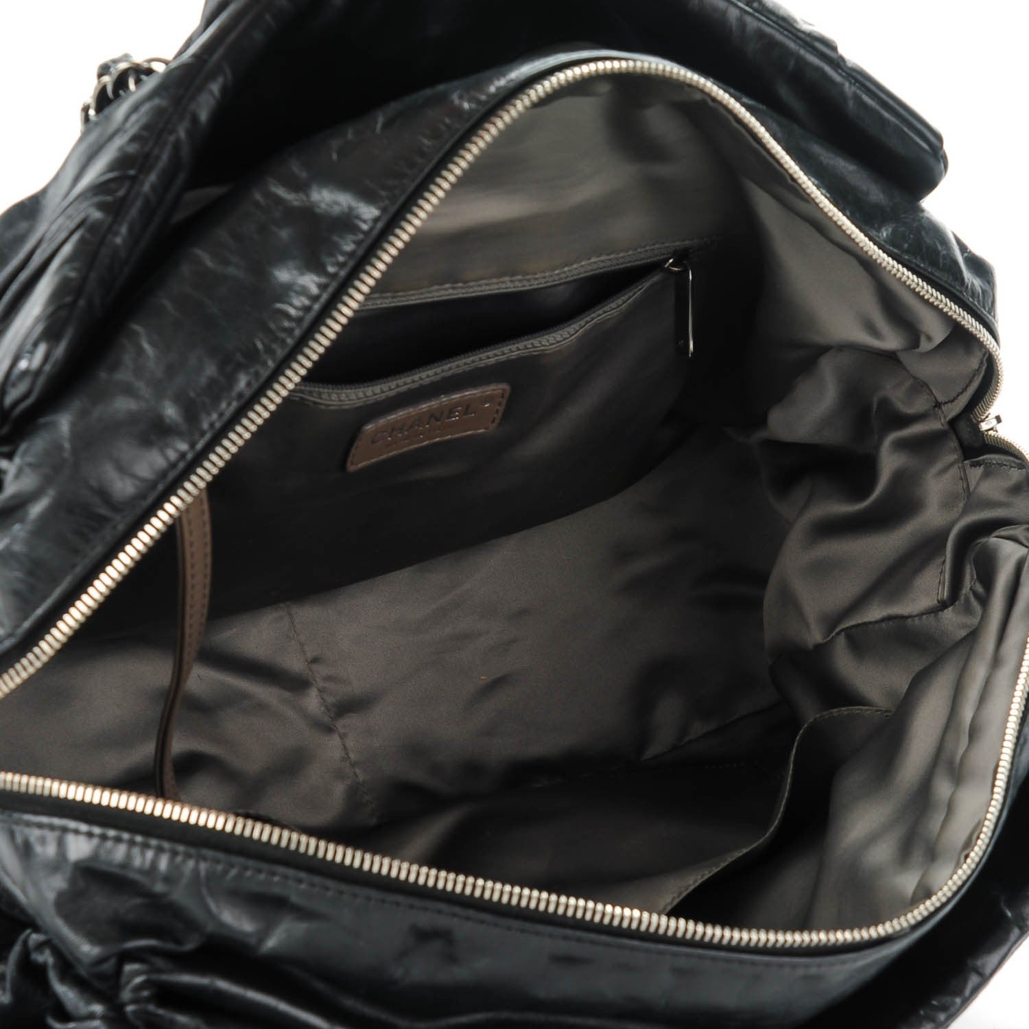 Chanel Glazed Calfskin Twisted Large Tote Black 5 of 7