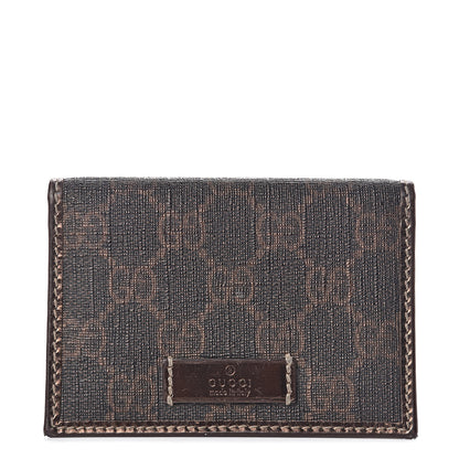 Gucci GG Plus Monogram Joy ID Card Wallet Dark Brown 1 of 8
