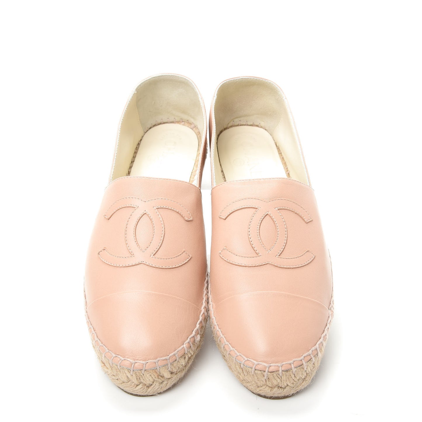Lambskin CC Espadrilles 40 Beige