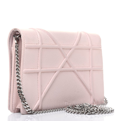 Christian Dior Grained Calfskin Diorama Wallet on Chain Pouch Rose Poudre 3 of 14