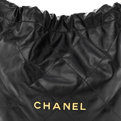 Chanel Shiny Calfskin Quilted Chanel 22 Black 9 of 12