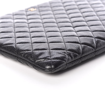 Chanel Caviar Quilted Large Cosmetic Case Black 6 of 11