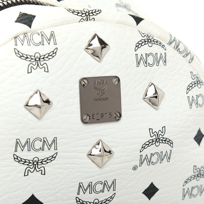 MCM Visetos Small Sprinkle Stud Stark Backpack White 9 of 9