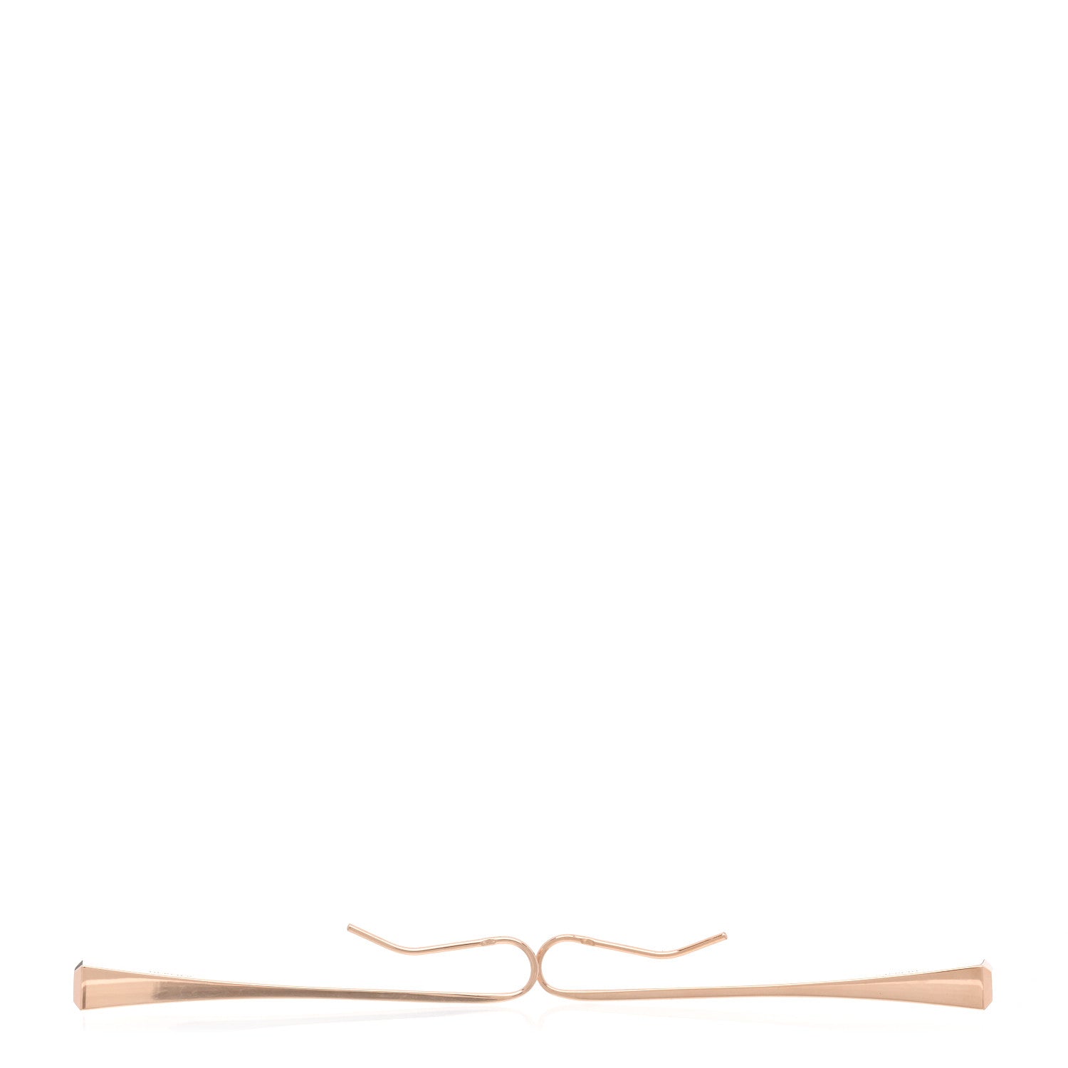 Hermes 18K Rose Gold Clou De Forge Drop Earrings 3 of 5
