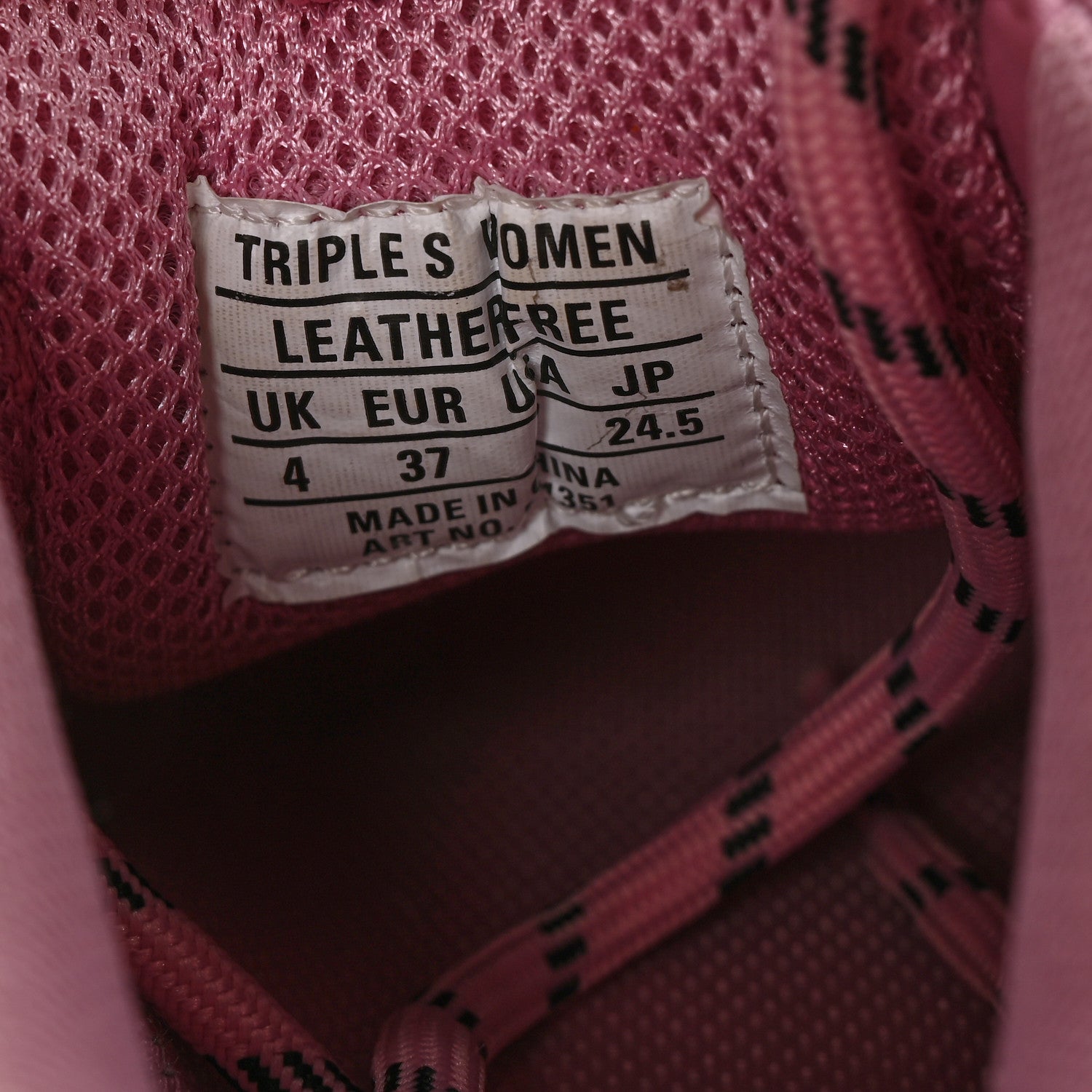 Balenciaga Fabric Mesh Clear Sole Womens Triple S Sneakers 37 Pink 6 of 7