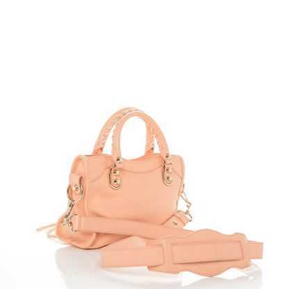Balenciaga Chevre Gold Metallic Edge Hardware Mini City Rose Peach 3 of 7