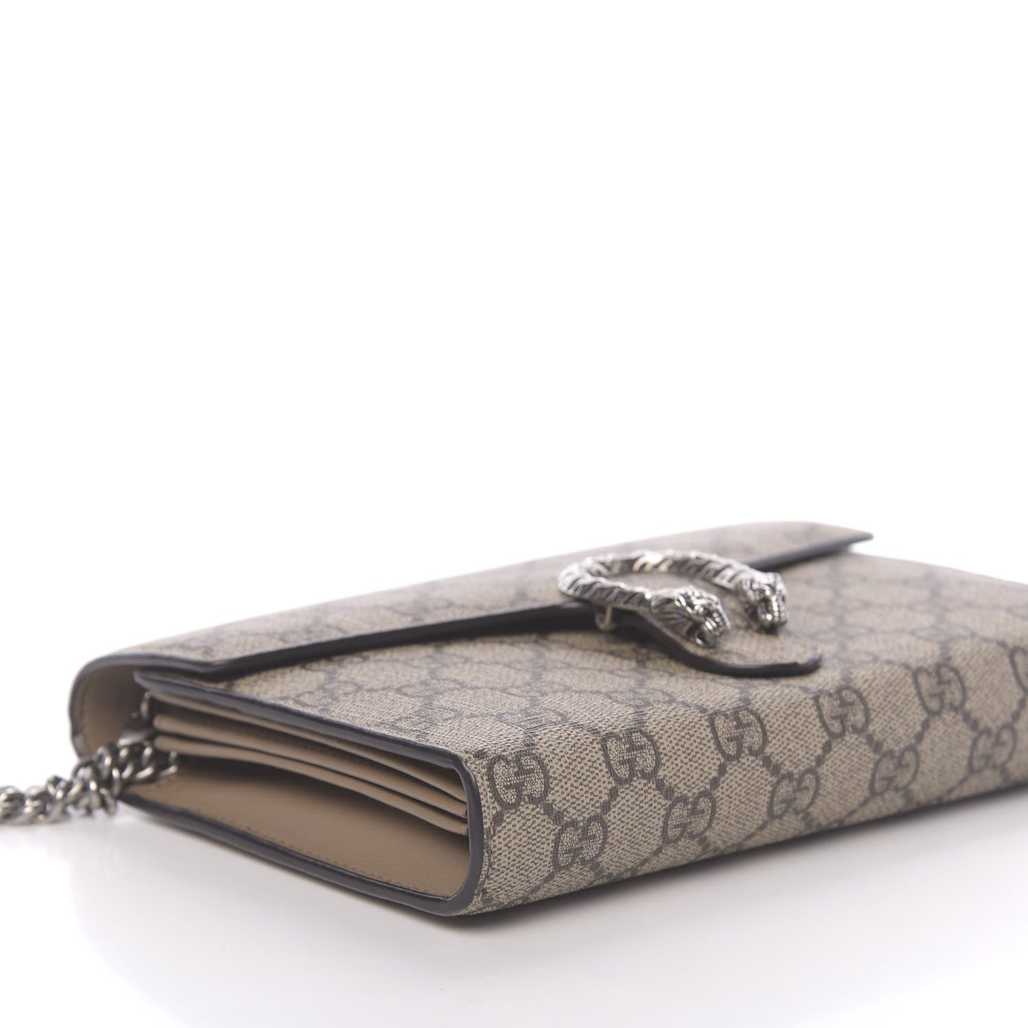 Gucci GG Supreme Monogram Mini Dionysus Chain Wallet Beige Taupe 8 of 12