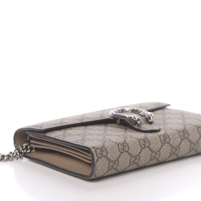 Gucci GG Supreme Monogram Mini Dionysus Chain Wallet Beige Taupe 8 of 12