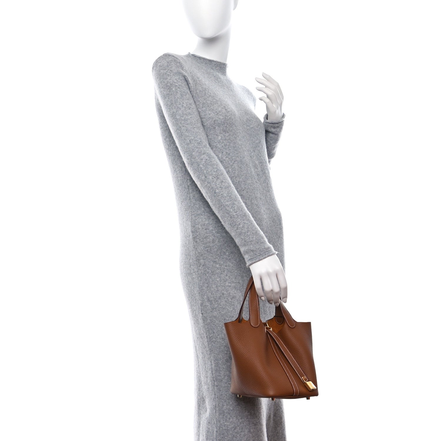 Hermes Taurillon Clemence Picotin Lock 18 PM Gold 3 of 9