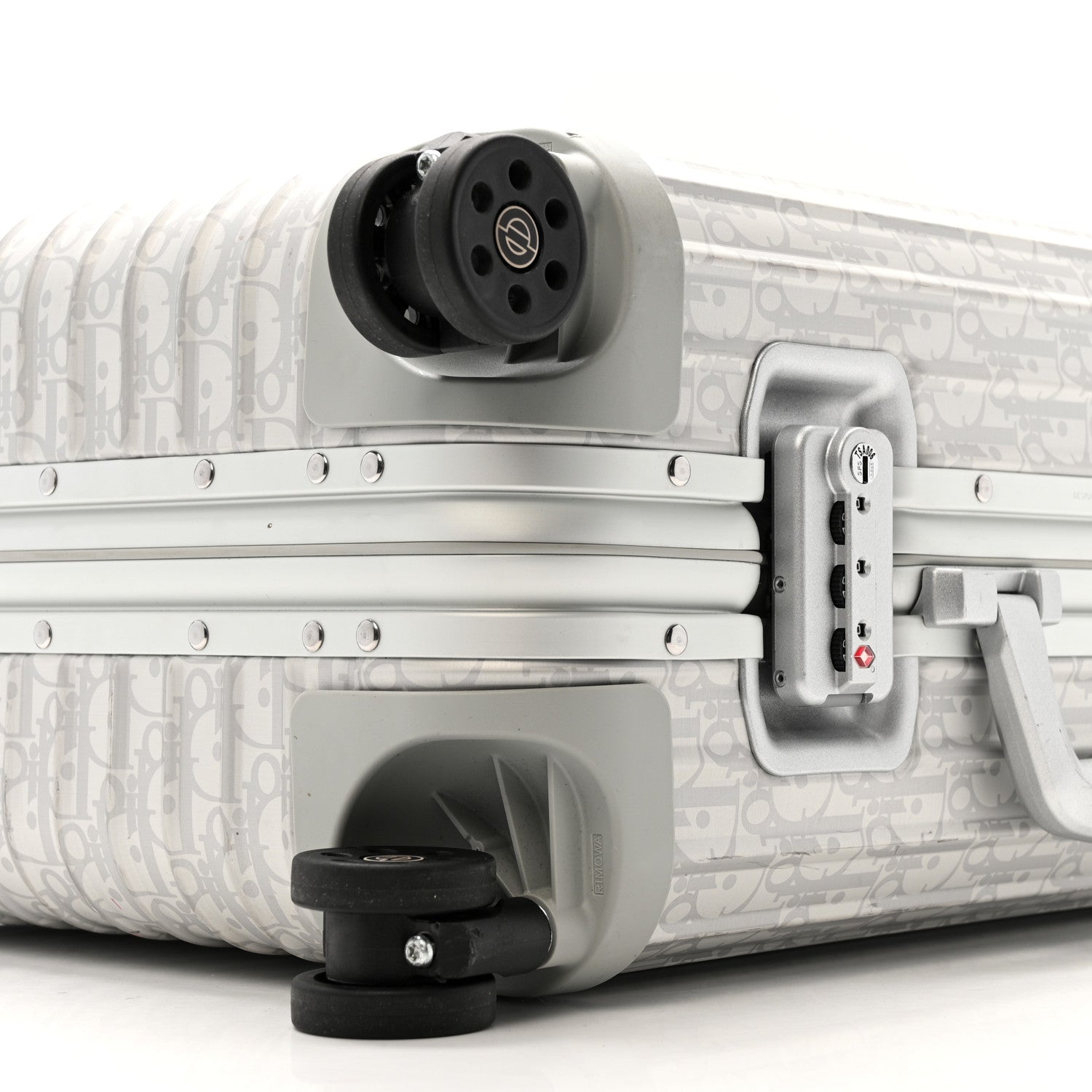 Christian Dior X RIMOWA Aluminum Gradient Cabin Luggage Silver 8 of 11