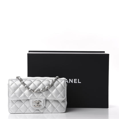 Chanel Metallic Lambskin Quilted Mini Rectangular Flap Silver 11 of 11
