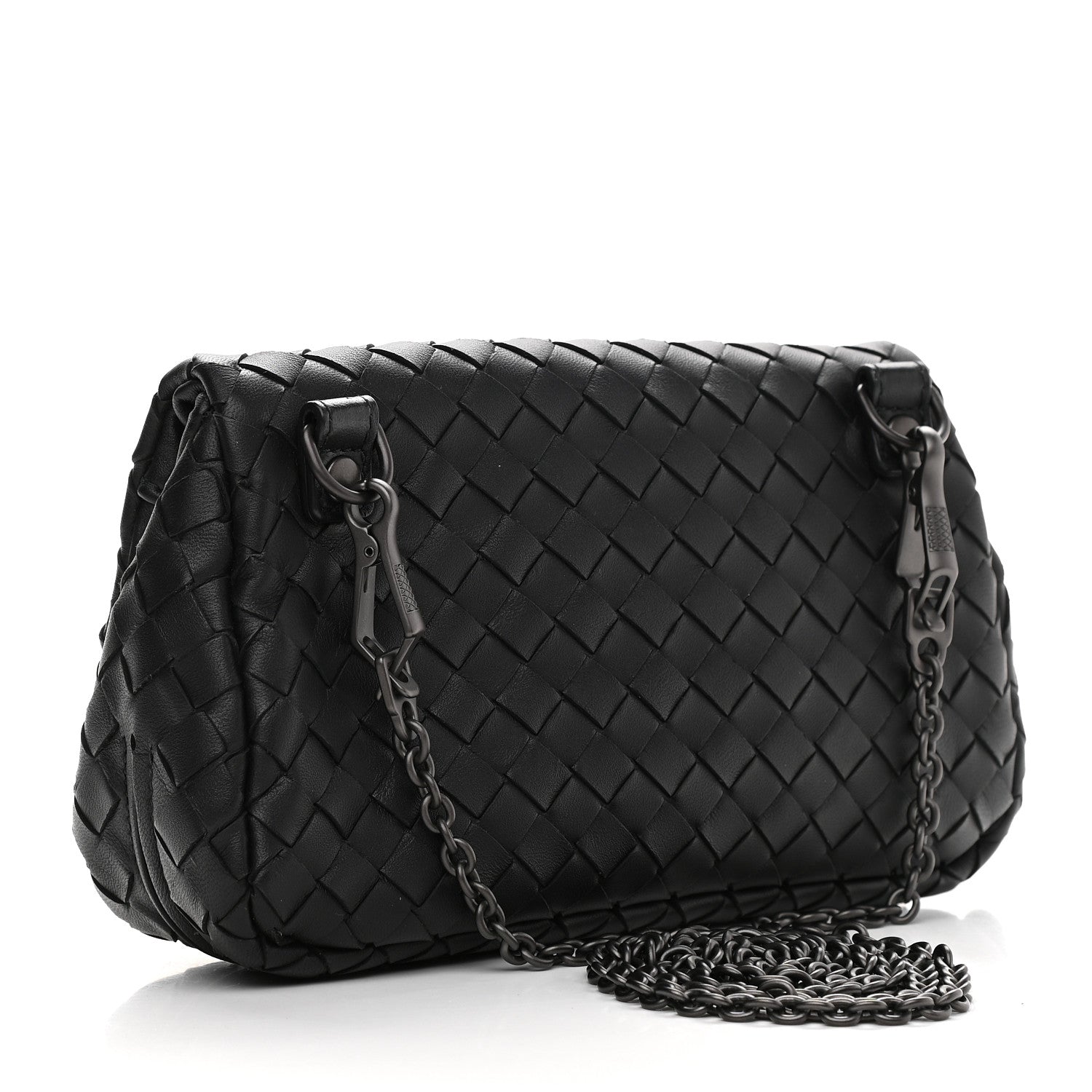 Bottega Veneta Nappa Intrecciato Mini Chain Messenger Black 3 of 8