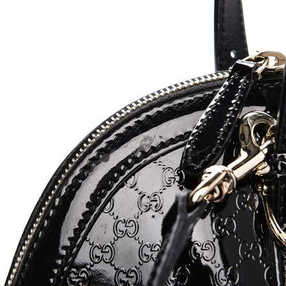 Gucci Patent Microguccissima Small Nice Top Handle Dome Bag Black 8 of 10
