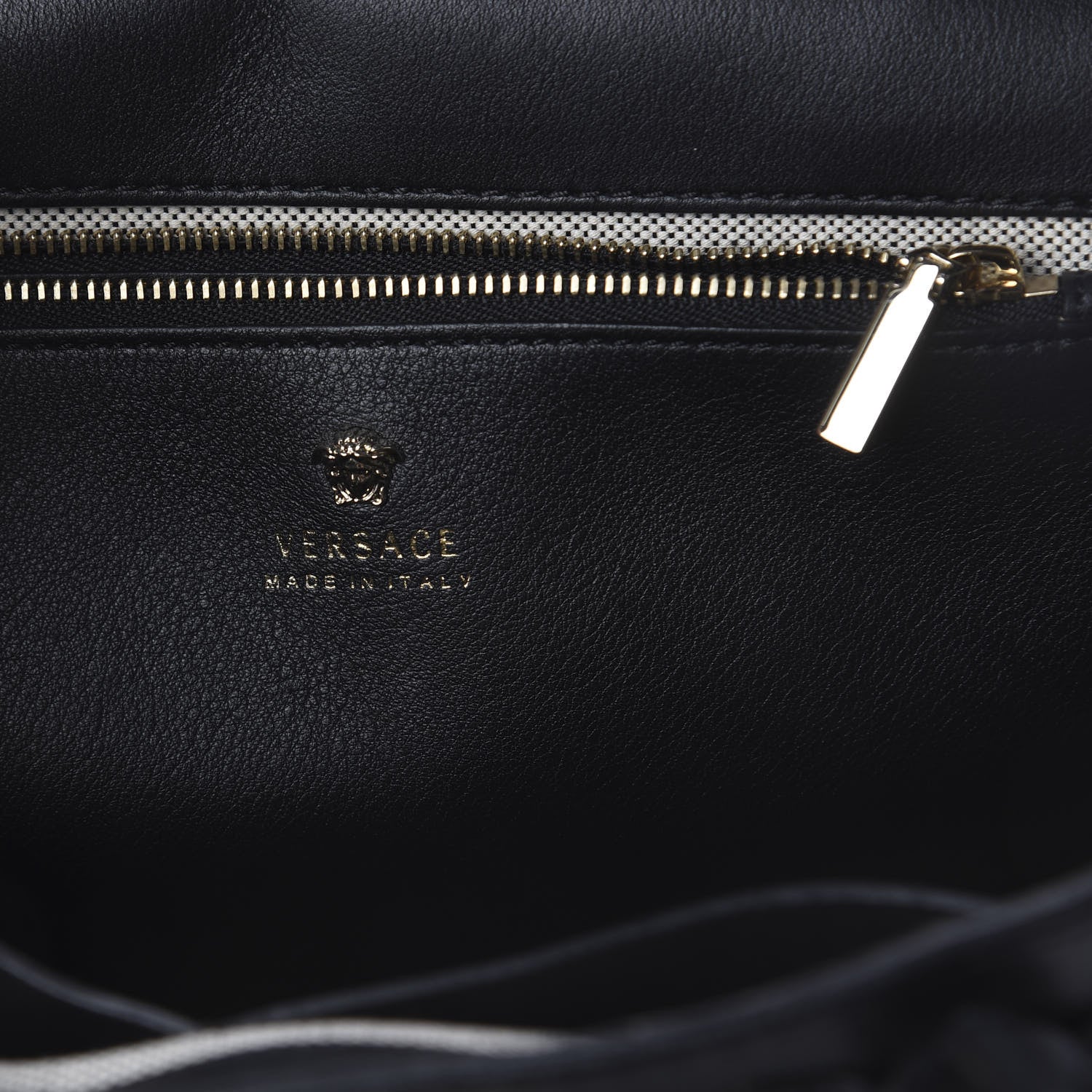 Versace Calfskin Medium Palazzo Empire Bag Black 7 of 8