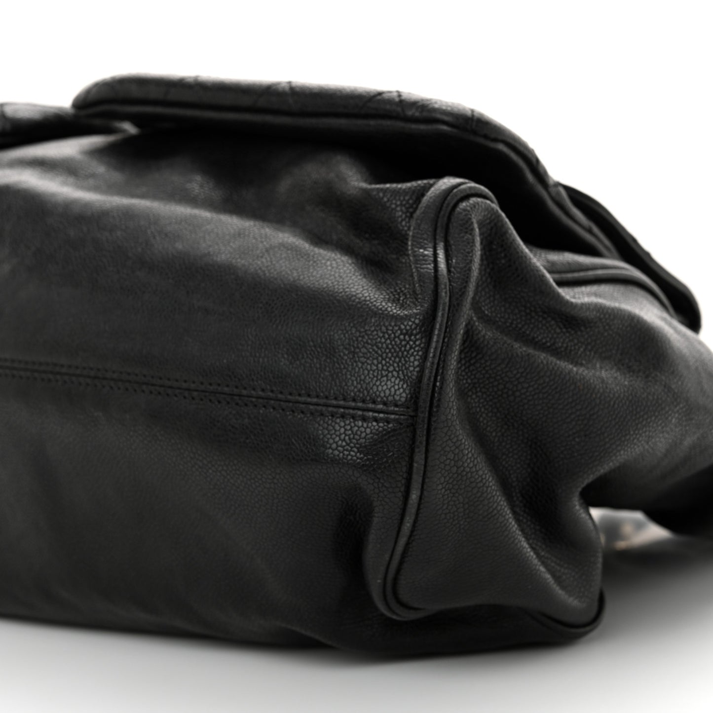 Glazed Caviar Reissue Double Pocket In The City Tote Black