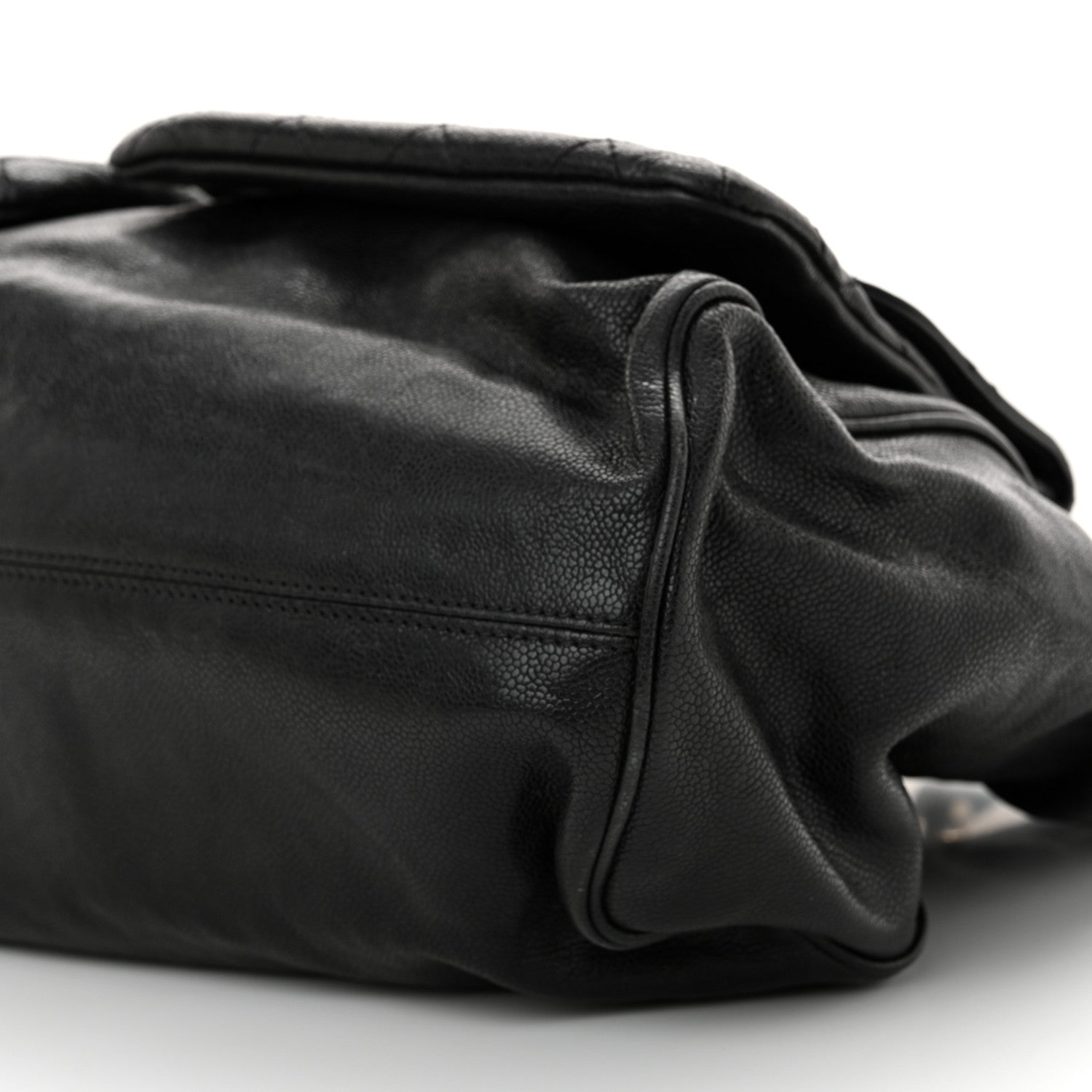 Chanel Glazed Caviar Reissue Double Pocket In The City Tote Black 10 of 13