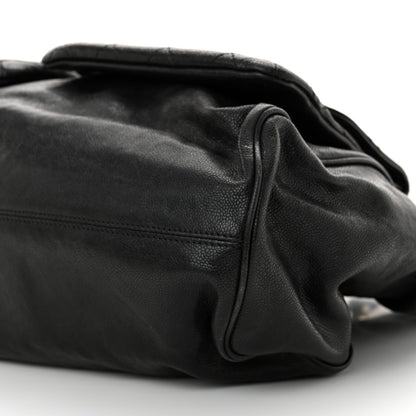 Chanel Glazed Caviar Reissue Double Pocket In The City Tote Black 10 of 13