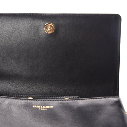 Saint Laurent Lambskin Diamond Quilted Monogram Angie Chain Bag Black 16 of 16