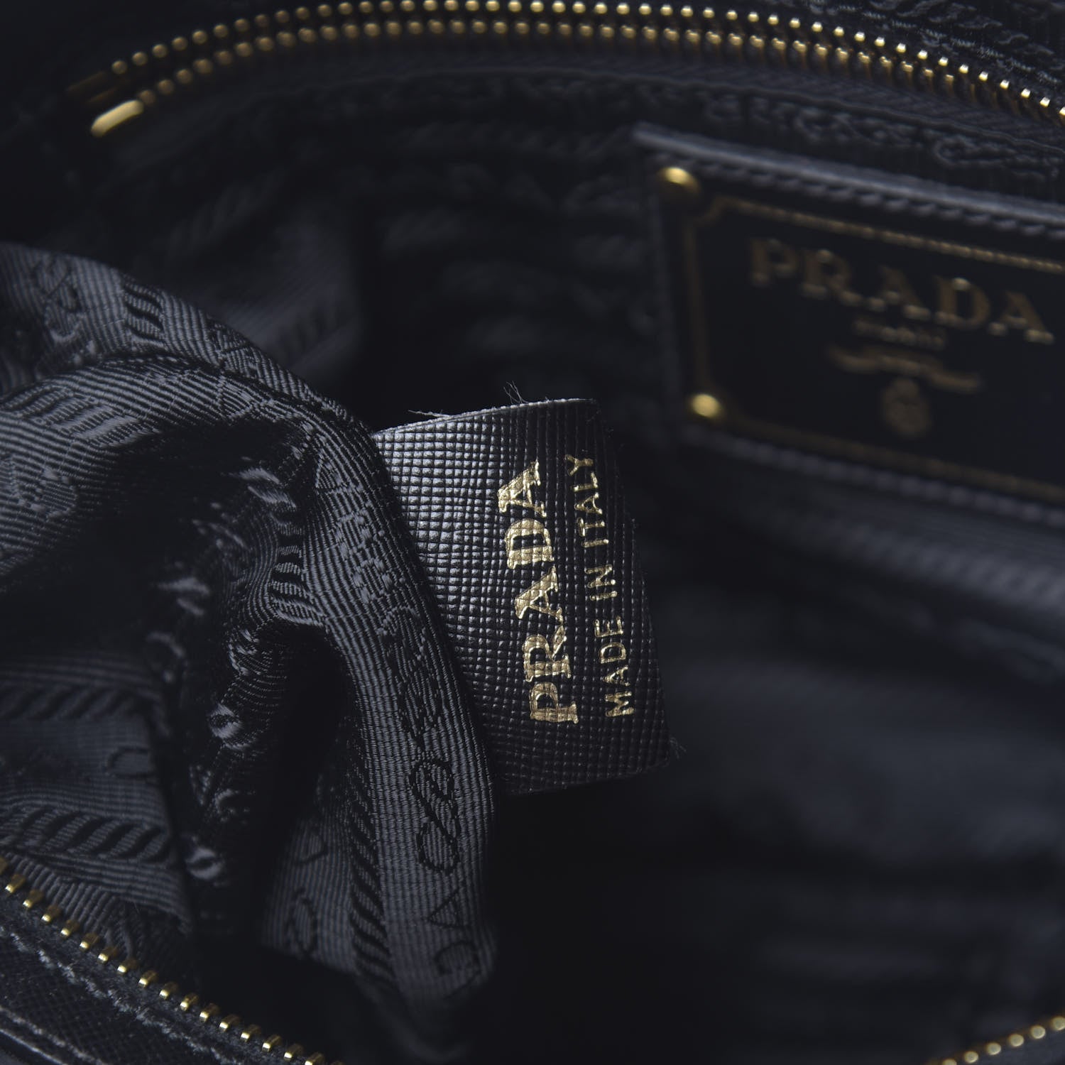 Prada Tessuto Nylon Saffiano Jacquard Logo Crossbody Bag Black 7 of 10