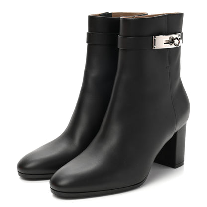Hermes Calfskin Saint Germain Ankle Boots 35.5 Black 3 of 8