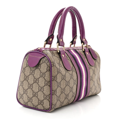 Gucci Monogram Vintage Web Small Boston Purple 3 of 13