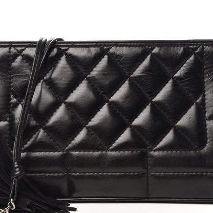 Chanel Lambskin Quilted CC Tassel Shoulder Bag Black 10 of 10