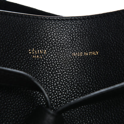 Celine Soft Grained Calfskin Small Belt Cabas Phantom Black 6 of 9