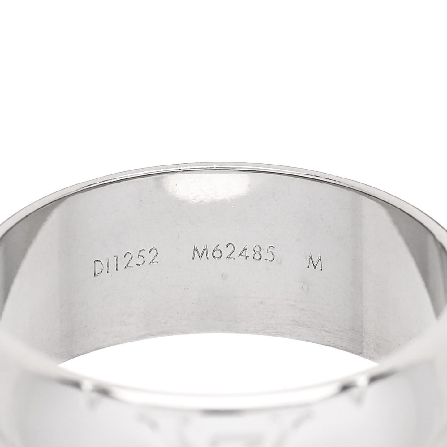 Zamac Palladium Monogram Ring M Silver