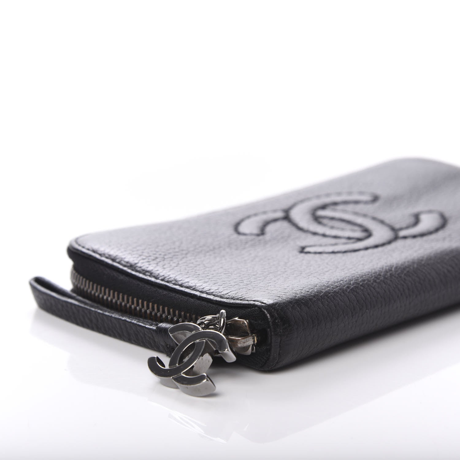 Chanel Calfskin Large Timeless Zip Around Wallet Black 4 of 11