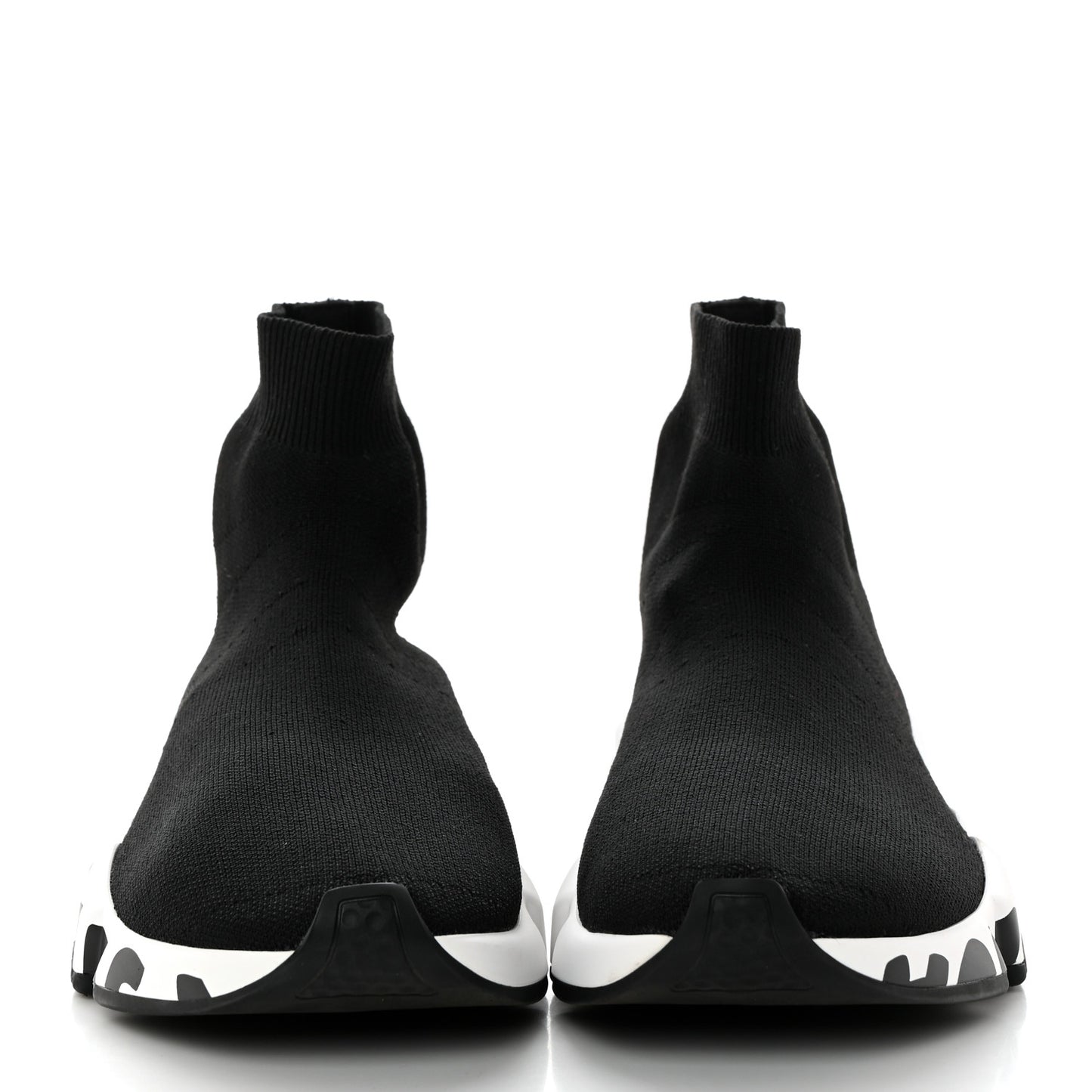 Neoprene Knit Womens Speed Graffiti Sneakers 38 Black White