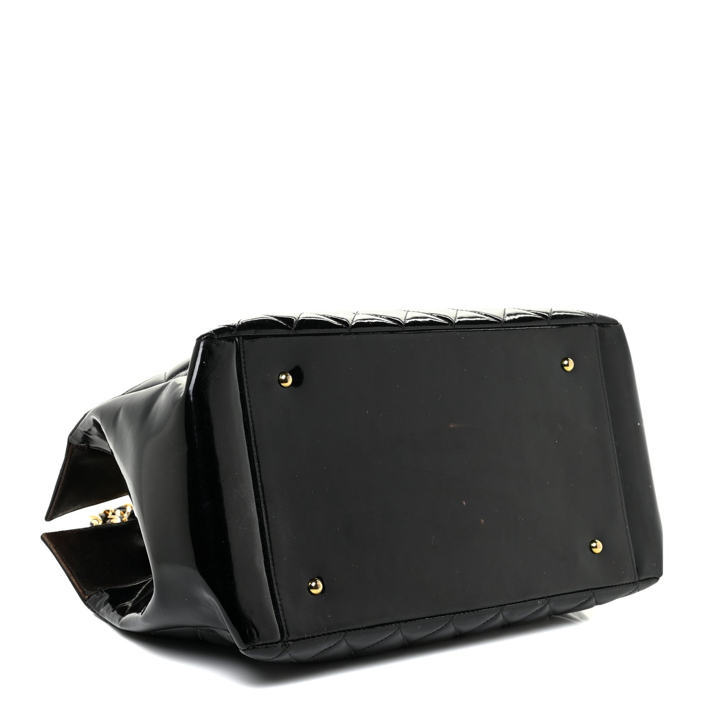 Patent Quilted Timeless CC Tote Black