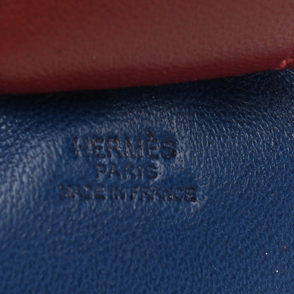 Hermes Milo Lambskin Grigri Rodeo Horse Bag Charm MM Bleu de Malte Rouge H Orange Poppy 5 of 6