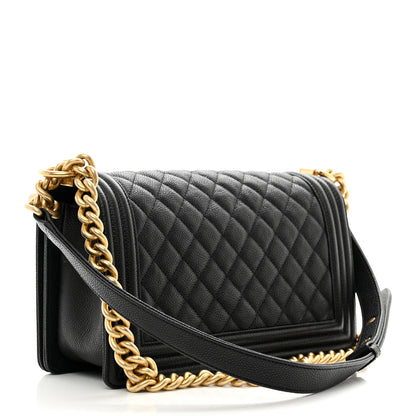 Chanel Caviar Quilted Medium Boy Flap Black 3 of 10