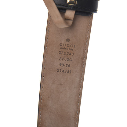 Gucci Calfskin Interlocking G 37mm Belt 90 36 Black 3 of 5