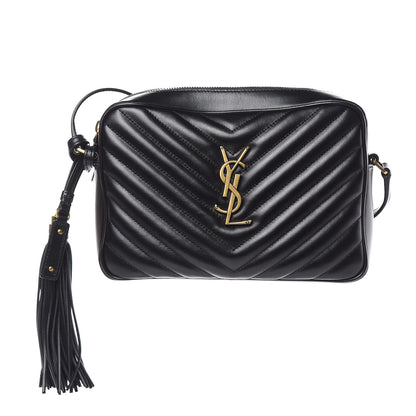 Saint Laurent Calfskin Matelasse Monogram Lou Camera Bag Black 1 of 8