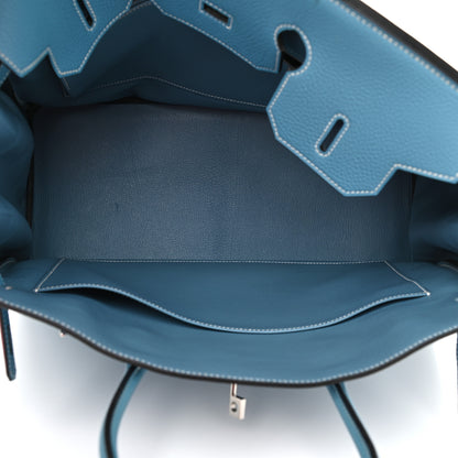 Hermes Togo HAC Birkin 40 Blue Jean 5 of 12