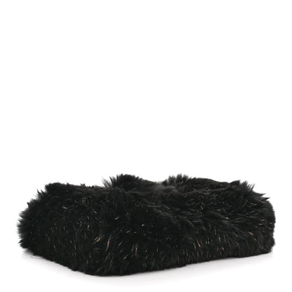 Chanel Rabbit Fur Small Clutch With Chain Black 4 of 10