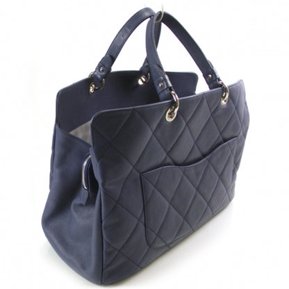 Chanel Caviar Quilted XL Tote Blue 3 of 12