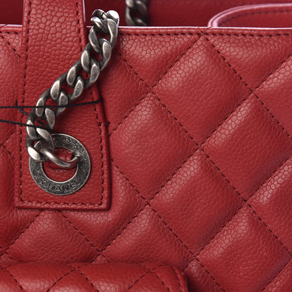 Chanel Caviar Quilted Large Casual Pocket Tote Red 8 of 18