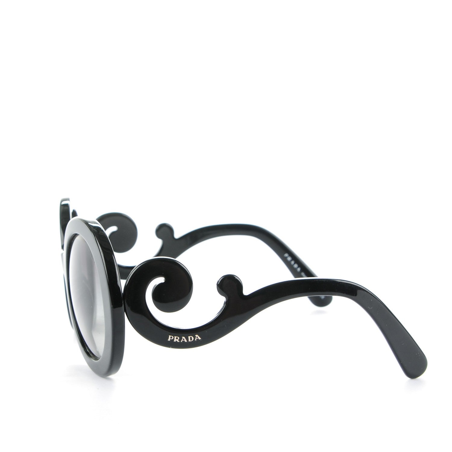 Prada Baroque Sunglasses SPR 27N Black 2 of 5