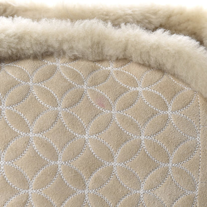 Chanel Shearling Suede Stitched CC Tote Light Beige 12 of 17
