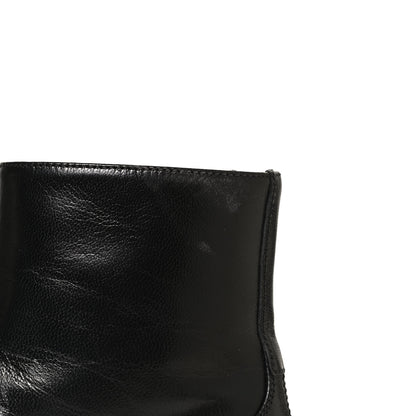 Gucci Goatskin Kitten Chain Horsebit Ankle Boots 36.5 Black 13 of 18