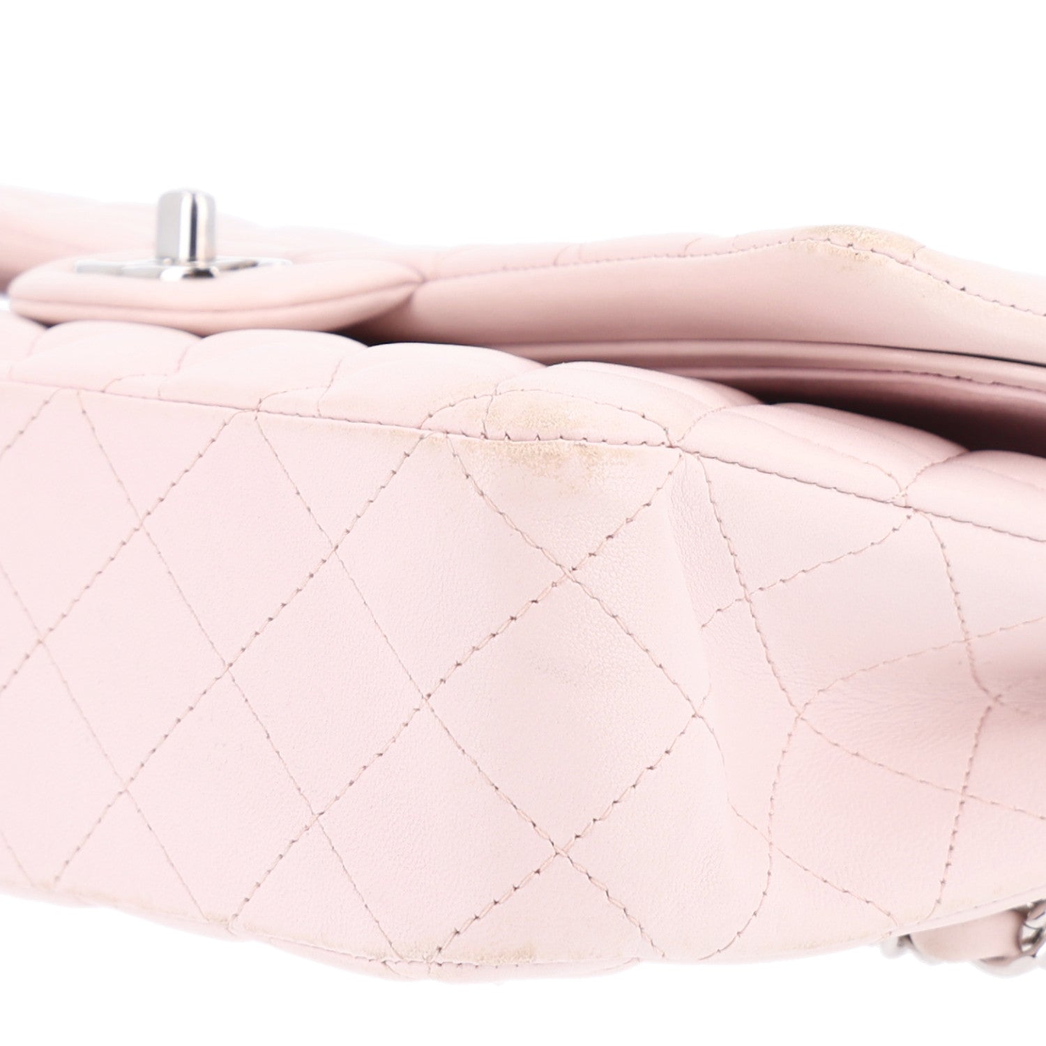 Chanel Lambskin Quilted Medium Double Flap Light Pink 3 of 11