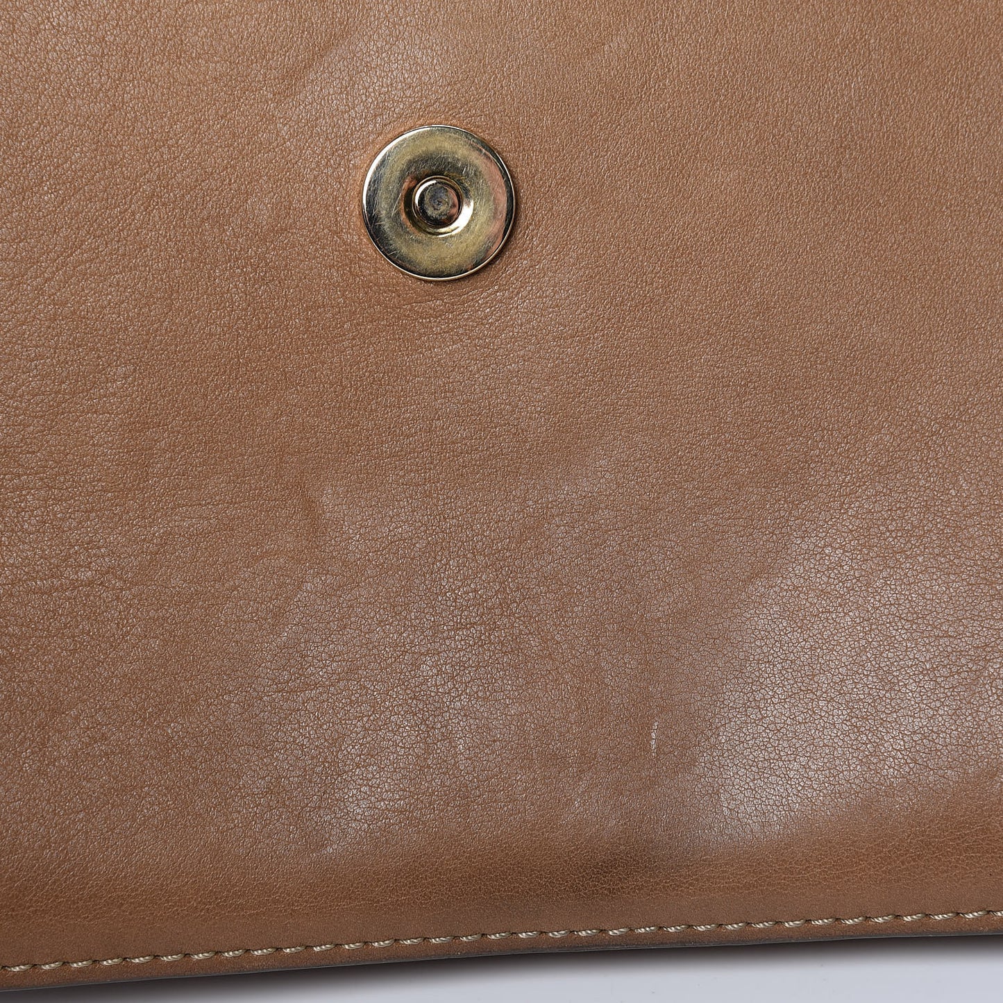 Ostrich Calfskin Small Faye Shoulder Bag Light Brown