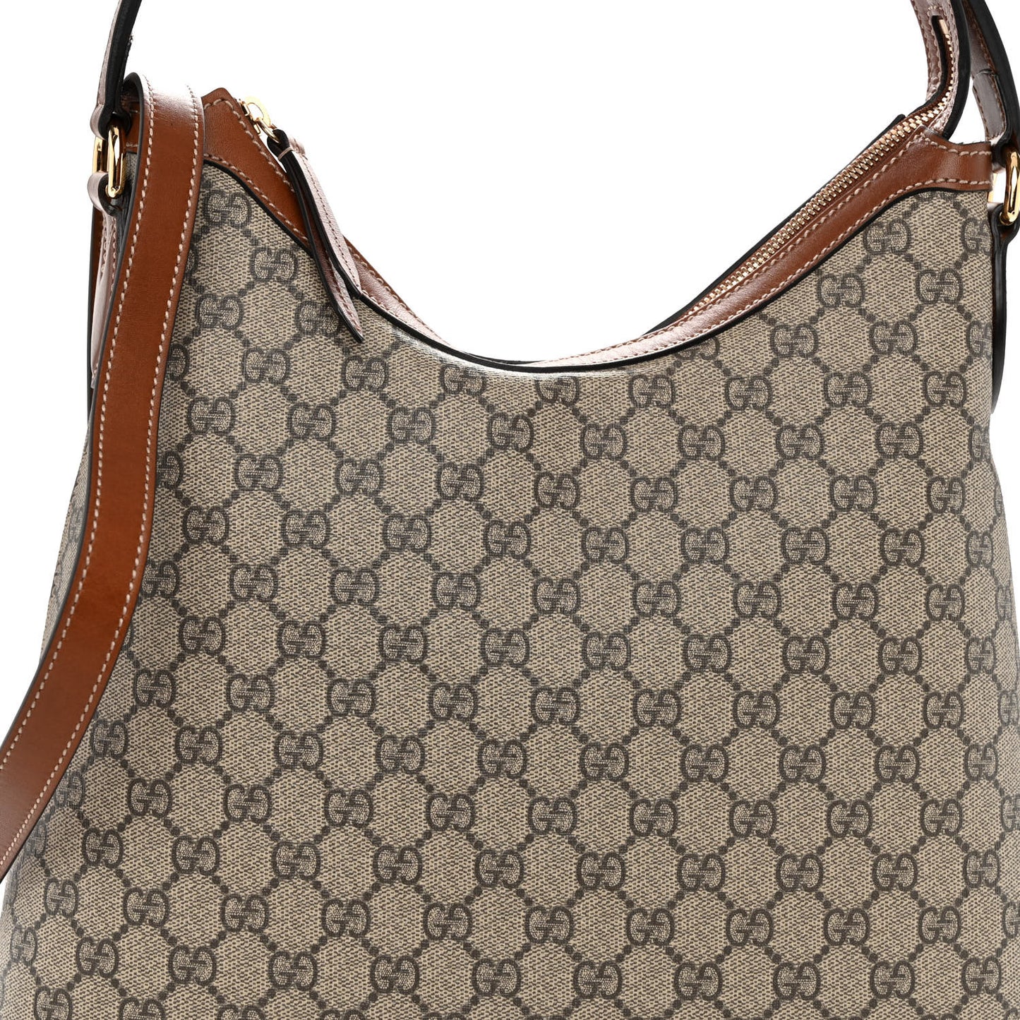 GG Supreme Monogram Linea A Hobo Brown
