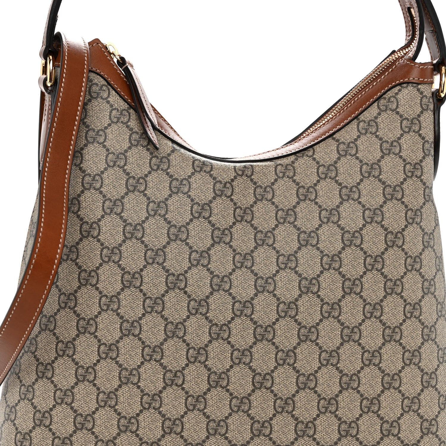 Gucci GG Supreme Monogram Linea A Hobo Brown 8 of 10