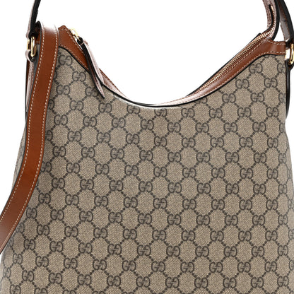Gucci GG Supreme Monogram Linea A Hobo Brown 8 of 10