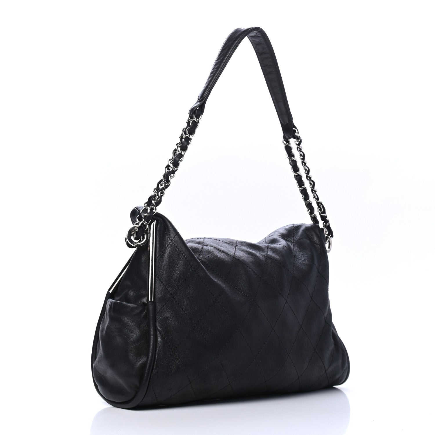 Chanel Lambskin Stitched Medium Ultimate Soft Tote Black 3 of 9